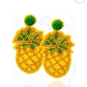 Beaded Pineapple Earrings